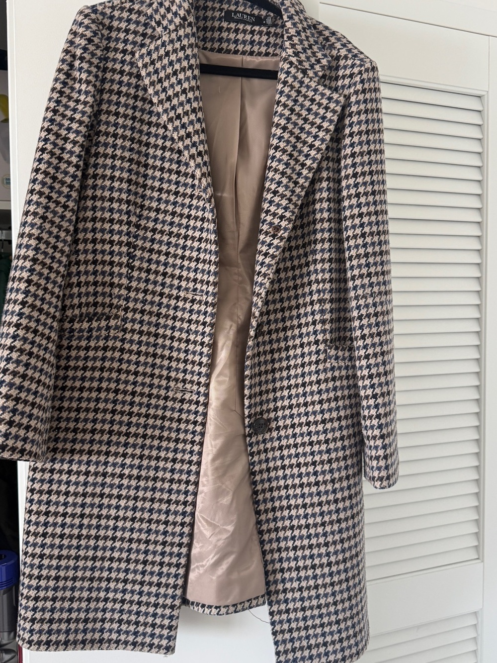 Ralph Lauren Classic Houndstooth Wool-Blend Women’s Coat - size 10